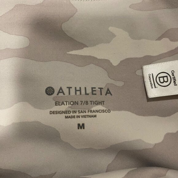Athleta Elation 7/8 Tan Camo Tight Size M - Picture 4 of 8